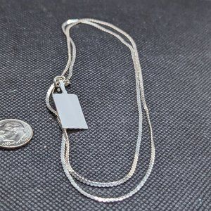 20 inch sterling silver chain with tags